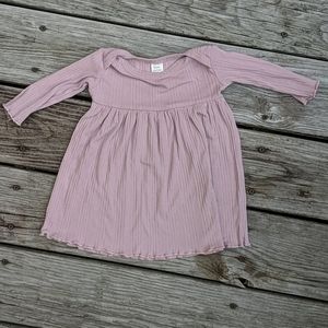 Kate Quinn mauve long sleeve lap neck dress 6-12 m